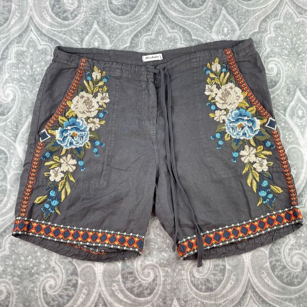 Womens Johnny Was Embroidery Shorts